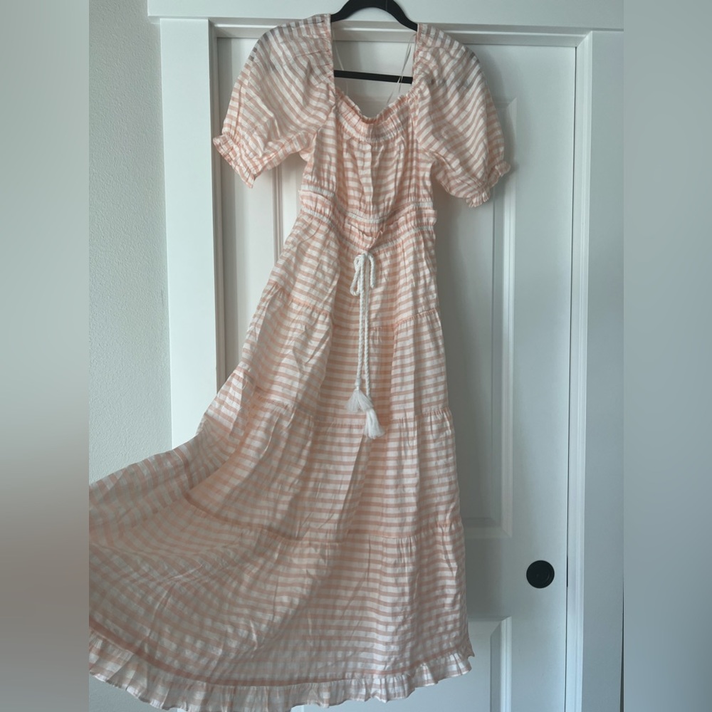Moon River Puff Sleeve Striped Dress Size XS